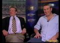 Sam Newman and David Schwarz have a fiery interview about gambling with Simon Beasley during Round 18 of the 2003 AFL season on Nine.