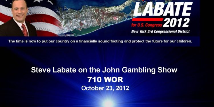 Steve Labate featured on the John Gambling Show, October 23rd, 2012
